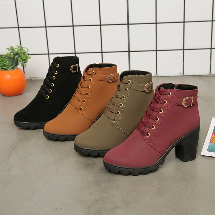 Sieviešu puszābaki 2022. g. Jauni, eleganti, kvadrātveida papēžu kurpes sievietēm, masīvi vintage augstpapēžu zābaki.