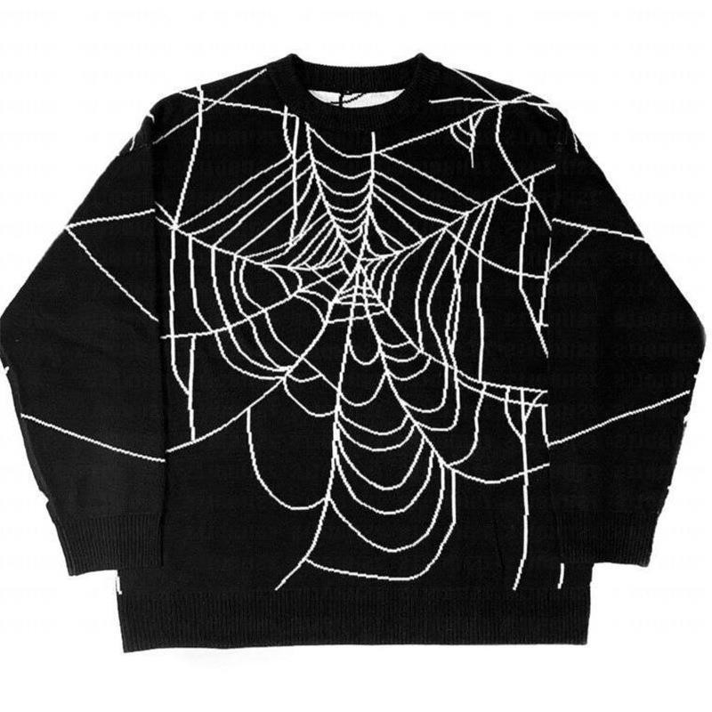 Sieviešu džemperis ar zirnekļa apdruku, rudens un ziema, jaunas tendences, retro gadījuma pāri, džemperis Helovīna gotikas stila lielizmēra džemperis
