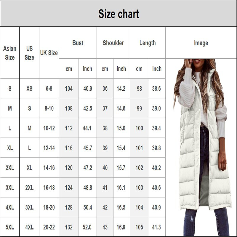 Ženski dugi zimski kaput, prsluk s kapuljačom, topli donji kaput bez rukava, džepovi, prošiveni prsluk, donja jakna, ženski prošiveni kaput za van