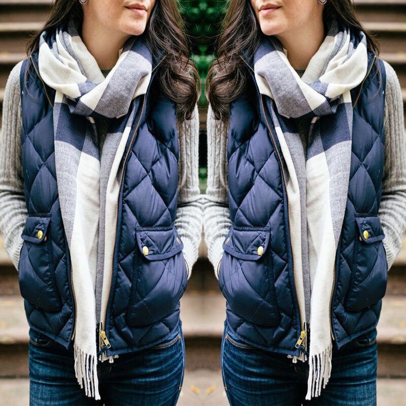 Sieviešu modes Slim Fleece 2020 jauns zīmols Sieviešu jaka bez piedurknēm ziemas veste Sieviešu plānā veste Sieviešu vēja necaurlaidīga silta veste