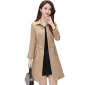 Sieviešu jaka, 2022. gada pavasara rudens, jauna sieviešu vējjaka ar kapuci, plāns mētelis, vidēja garuma, brīvs sieviešu virsdrēbes