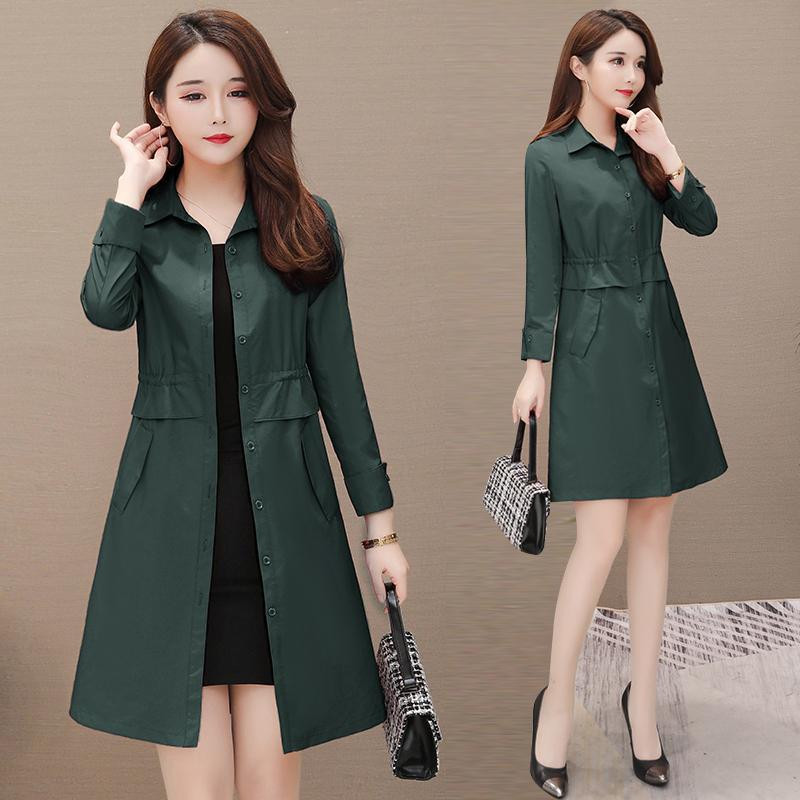 Sieviešu jaka, 2022. gada pavasara rudens, jauna sieviešu vējjaka ar kapuci, plāns mētelis, vidēja garuma, brīvs sieviešu virsdrēbes