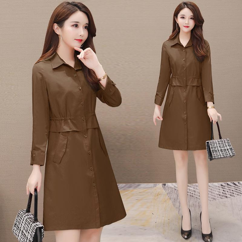 Sieviešu jaka, 2022. gada pavasara rudens, jauna sieviešu vējjaka ar kapuci, plāns mētelis, vidēja garuma, brīvs sieviešu virsdrēbes