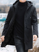 Didelio dydžio vyriška šilta žieminė striukė, vilnonis Parka Coat 2021 m. Naujas juodas gobtuvas, vėjo striukė, vilnonis striukė ilgas parkas 8XL