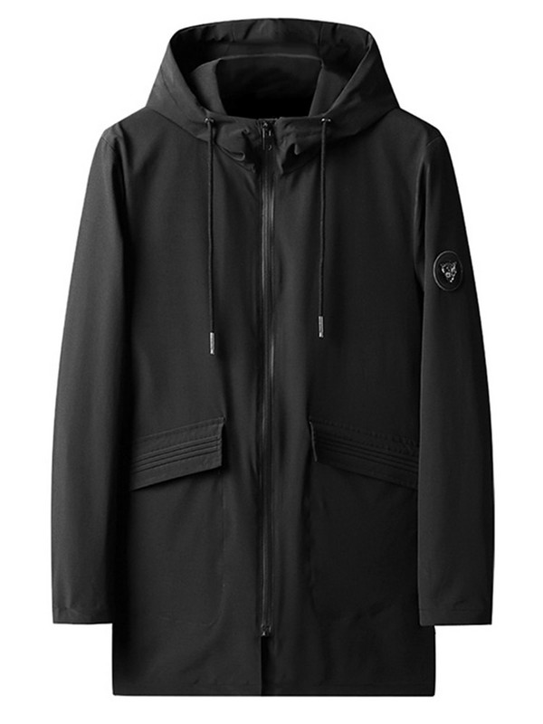 Ανδρικό χειμωνιάτικο ζεστό μπουφάν Fleece Parka παλτό Plus Size 2021 Νέο Ανεμοδράκο με μαύρη κουκούλα Outwear Fleec Jacket Long Parkas 8XL