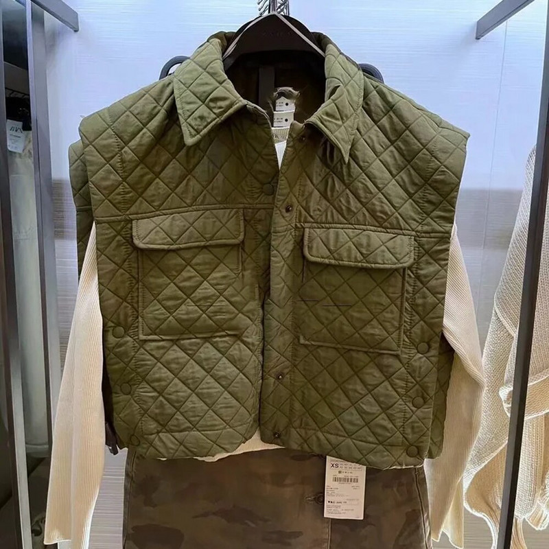 xikom 2021 Rudens Sieviešu Eleganta Gerrn Streetwear Īsa veste Sieviešu Vintage Slim V veida kakla vienrindas gadījuma veste elegants tops