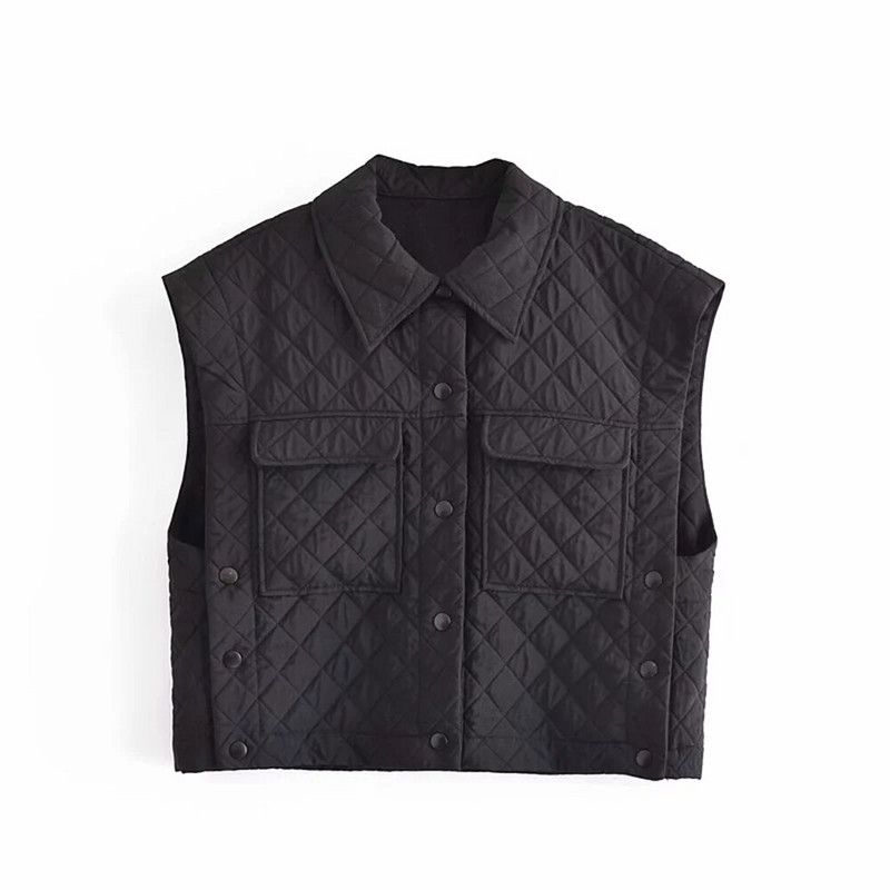 xikom 2021 Rudens Sieviešu Eleganta Gerrn Streetwear Īsa veste Sieviešu Vintage Slim V veida kakla vienrindas gadījuma veste elegants tops