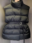 Πουφερ Γιλέκο Γυναικείο Χειμερινό αμάνικο μπουφάν Γυναικεία περιστασιακή ζώνη Κομψό παλτό Γυναικείο σταντ γιακά με φερμουάρ Chaleco Mujer