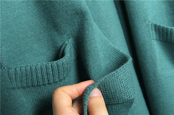 Ανοιξιάτικο αμάνικο μακρύ πλεκτό γιλέκο 2022 Γυναικείο παλτό ζακέτα από μασίφ μαλλί Κορεατική μόδα Γυναικείο πουλόβερ χειμερινό γιλέκο