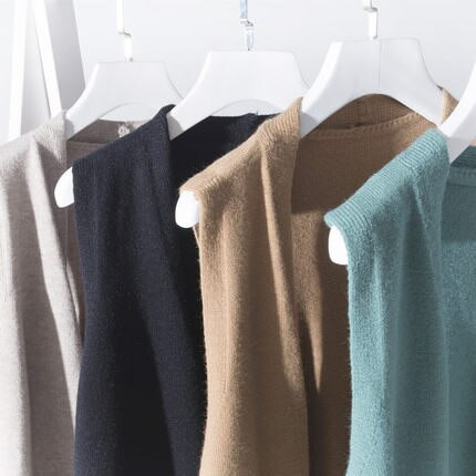 Proljetni dugi pleteni prsluk bez rukava 2022., ženski kaput od pune vune, korejski modni ženski džemper s V-izrezom, zimski prsluk