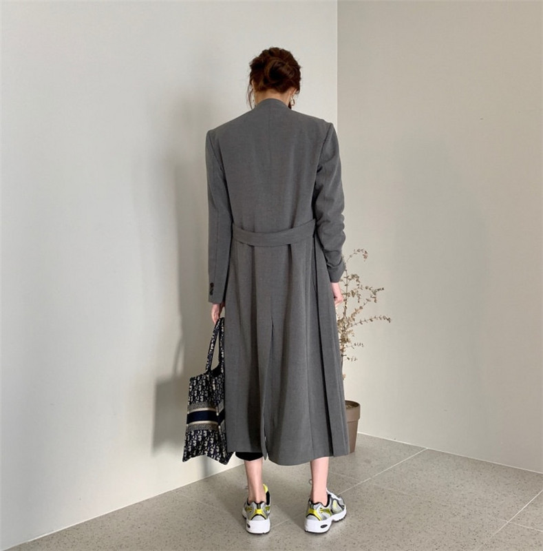 LMQ NOVO 2020. novo modno ležerno jednostavno klasično usko dugo odijelo kaput Chic poslovna jakna vjetrovka odijelo ovratnik uredski ženski kaput