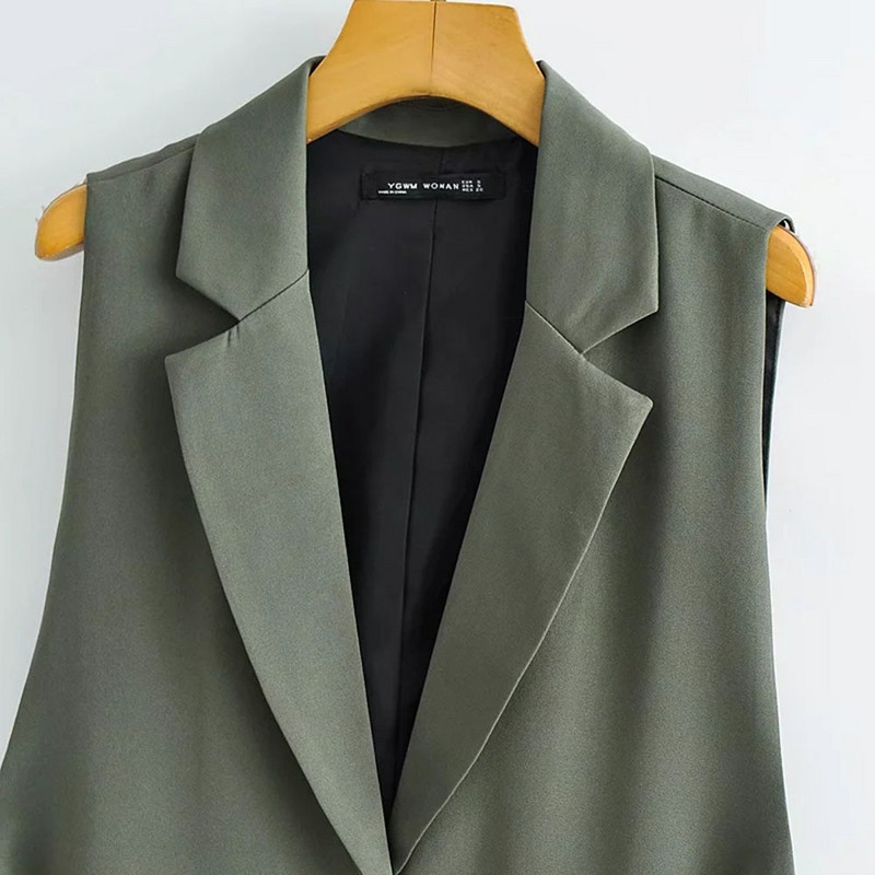 XEASY 2021. gada vasaras sieviešu ikdienas pelēka, sānu griezuma V kakla veste ar vienu pogu sieviešu retro veste bez piedurknēm, elegants sieviešu tops