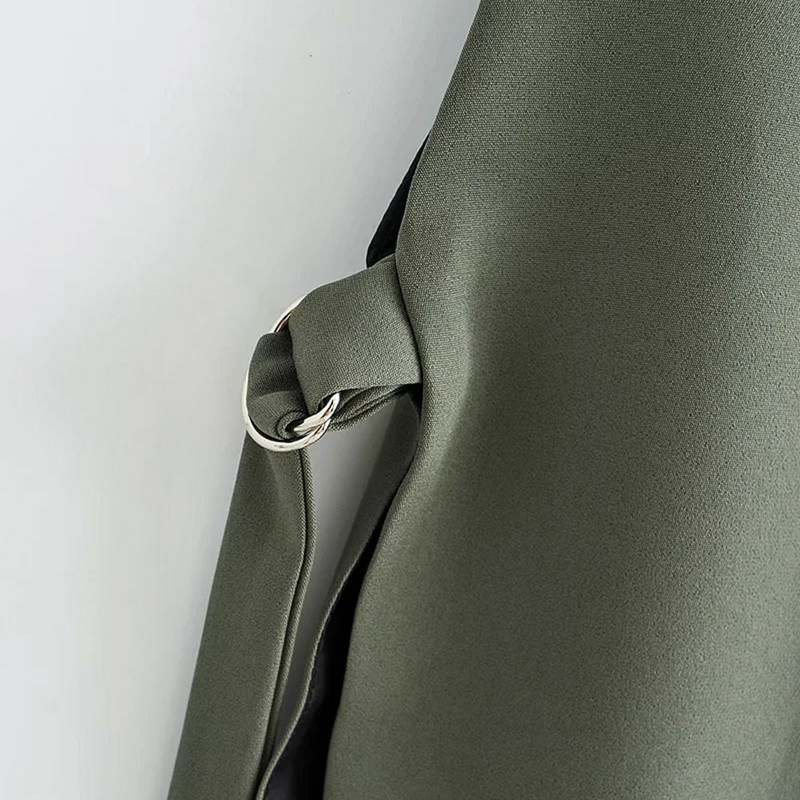 XEASY 2021. gada vasaras sieviešu ikdienas pelēka, sānu griezuma V kakla veste ar vienu pogu sieviešu retro veste bez piedurknēm, elegants sieviešu tops