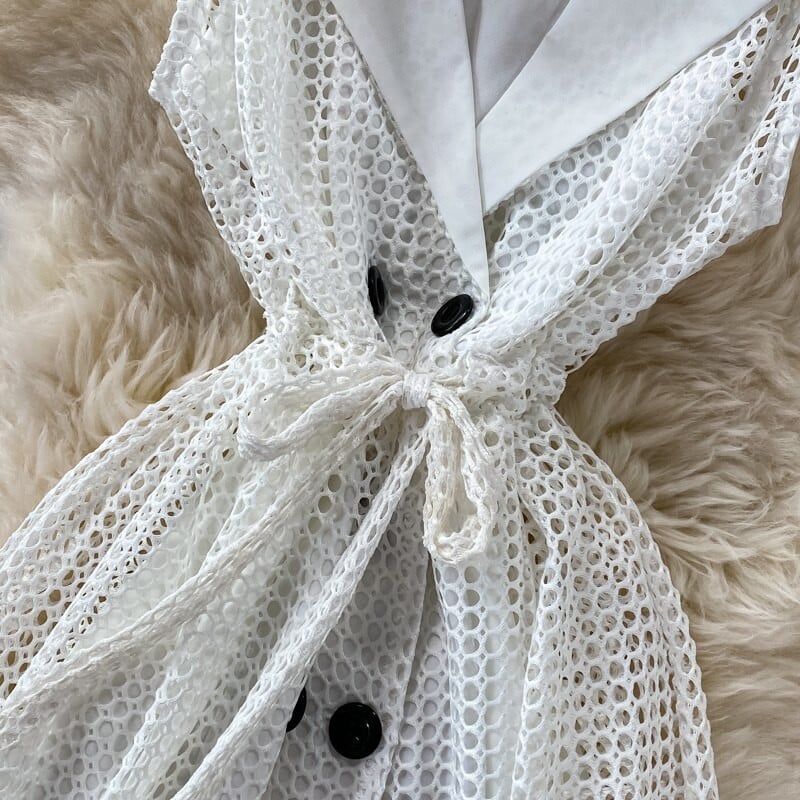 Ženska haljina s remenom i urezanim vratom bez rukava izdubljena Novi dolasci Ženska seksi modna temperamentna Ljeto 2022.