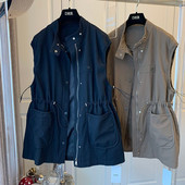 SuperAen 2022 Spring Solid, brīvs, raibs kabats, vidēji garš darba apģērbs, veste, sieviešu jaka