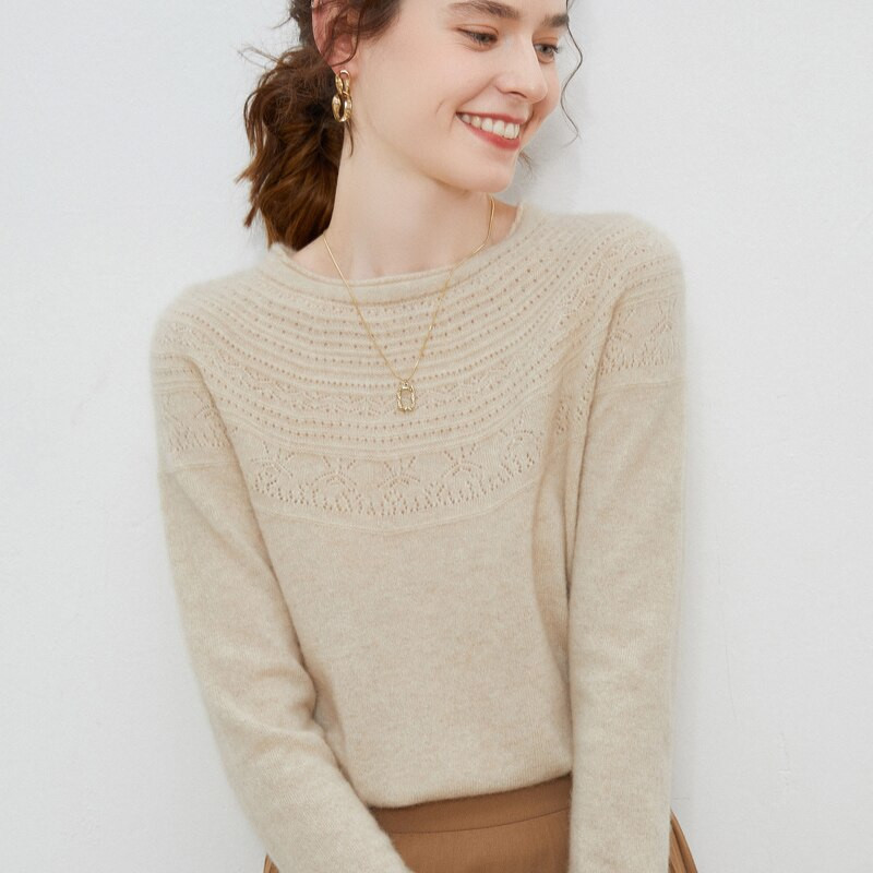 ΟΛΟΚΛΗΡΩΜΕΝΟ 3D ΠΛΕΚΤΟ Πουλόβερ Κασμίρ Πουλόβερ O λαιμό Vintage jumper Φθινοπωρινά χειμωνιάτικα ρούχα Γυναικεία μακρυμάνικο τοπ