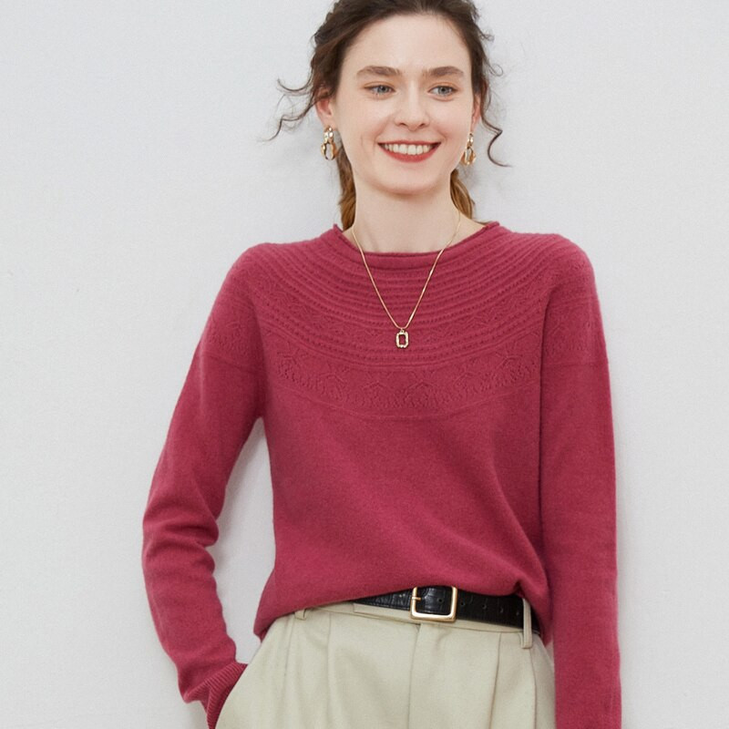 ΟΛΟΚΛΗΡΩΜΕΝΟ 3D ΠΛΕΚΤΟ Πουλόβερ Κασμίρ Πουλόβερ O λαιμό Vintage jumper Φθινοπωρινά χειμωνιάτικα ρούχα Γυναικεία μακρυμάνικο τοπ