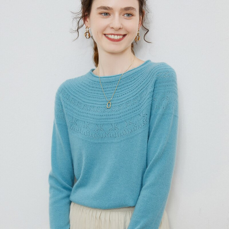 ΟΛΟΚΛΗΡΩΜΕΝΟ 3D ΠΛΕΚΤΟ Πουλόβερ Κασμίρ Πουλόβερ O λαιμό Vintage jumper Φθινοπωρινά χειμωνιάτικα ρούχα Γυναικεία μακρυμάνικο τοπ