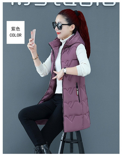 Elegantna ženska jakna s puhom, novi ženski prsluk, jesen, zima, tanka ženska jakna velikih veličina, topli ženski prsluk s kapuljačom, s podebljanim bijelim pačjim paperjem F049