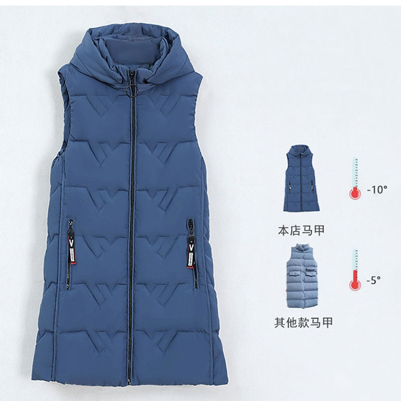 Elegantna ženska jakna s puhom, novi ženski prsluk, jesen, zima, tanka ženska jakna velikih veličina, topli ženski prsluk s kapuljačom, s podebljanim bijelim pačjim paperjem F049