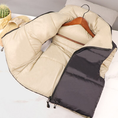 Ženski prsluci Tople parke bez rukava Prsluci Ženski ležerni prsluk s visokim ovratnikom Jakna Ženska gornja odjeća Kratki pamučni top