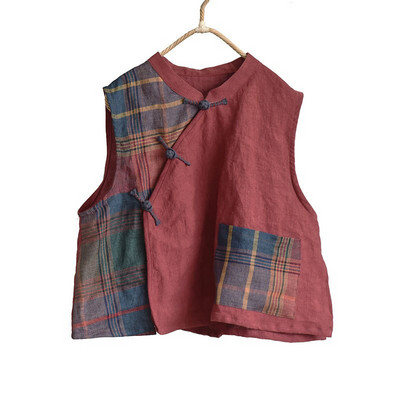 Sieviešu vaļīgas lina veste Sieviešu 2020. gada pavasara vasaras vestes.