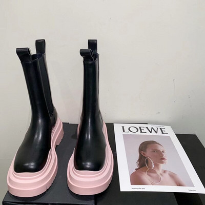 2022. gada jauni Chelsea zābaki Sweet Girl ar biezu zoli, apaļu purngalu Mārtiņa zābaki, avokadozaļi, mīkstas ādas skursteņa apavi vīriešiem sievietēm