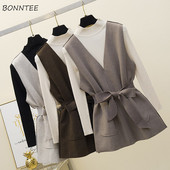 Ženski prsluci Jednobojni bez rukava Proljetni Vrući Modni Jednostavni Raznobojni Opušteni Chic Ins Udobni korejski stil Elegantni Ulzzang Vintage Dnevni