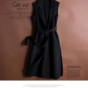 Γυναικείο μάλλινο γιλέκο μεσαίου μήκους 2022 Κορεατικό φθινόπωρο χειμερινό μάλλινο γιλέκο Γιλέκο Γυναικείο vintage τοπ αμάνικο παλτό