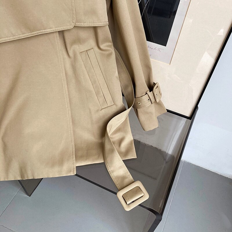 Ženska kratka vjetrovka s reverom kontrastne boje 2022., ležerna jesenska jakna