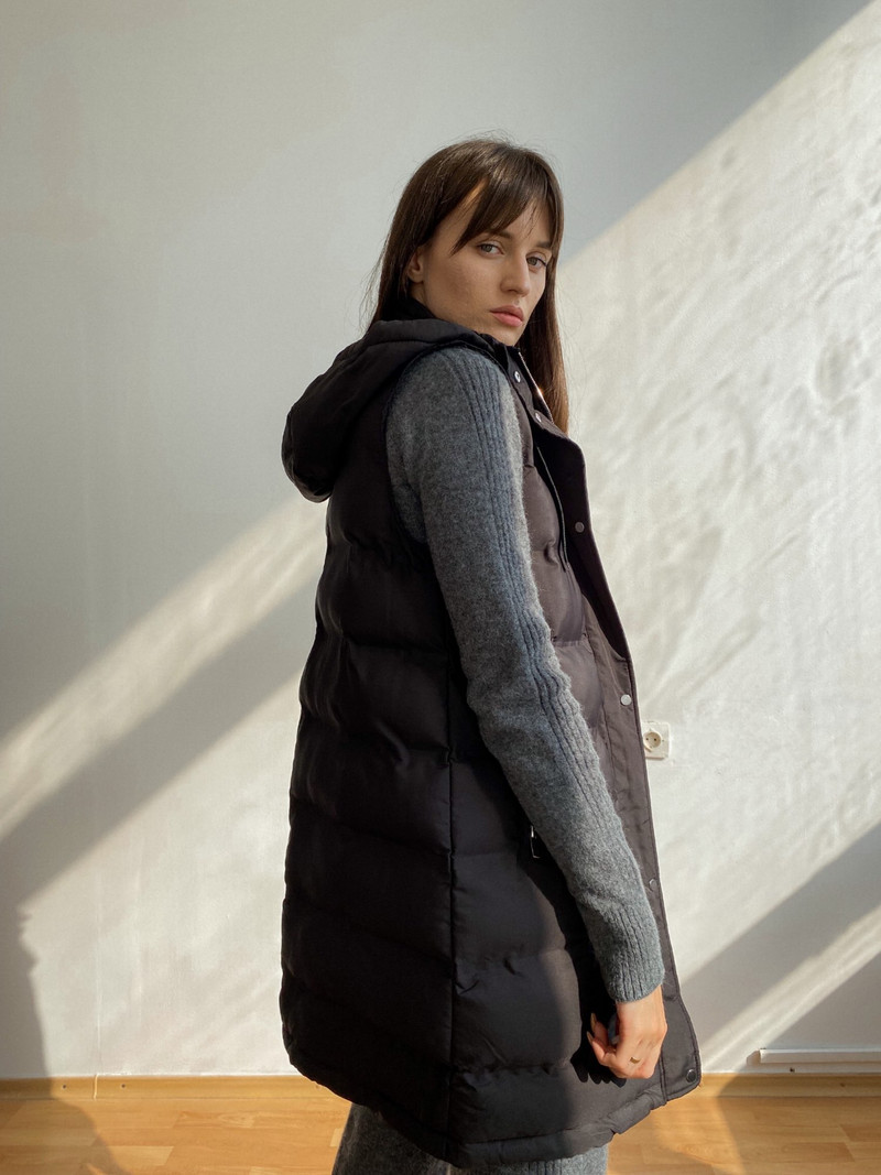 2022. gada jauns rudens ziemas sieviešu mētelis ar kabatu polsterētu kokvilnas jaku Sieviešu vintage bezpiedurknēm ar kapuci, silta veste Virsdrēbes eleganti topi