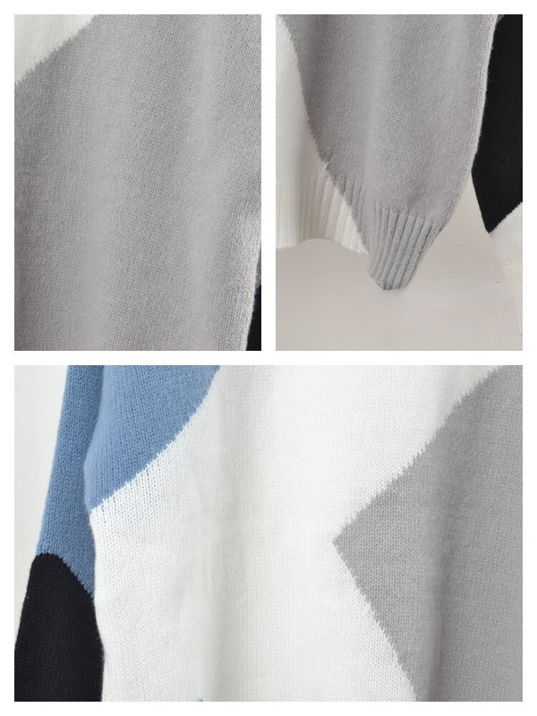 Φθινόπωρο 2022 χειμώνας νέο λεπτό πλεκτό πουλόβερ Γυναικεία μόδα με στρογγυλή λαιμόκοψη street style με μακριά μανίκια πουλόβερ μεγάλου μεγέθους πουλόβερ