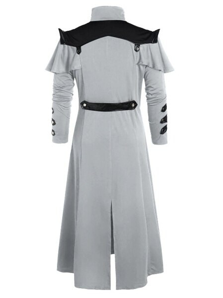 Vintage muška gotička steampunk duga jakna Trenč kaput Retro srednjovjekovni kaput Warrior Knight Muški dugi kaput Victoria velika veličina