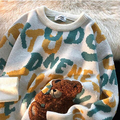 Γυναικεία πλεκτά goth Y2K μακρυμάνικο πουλόβερ πουλόβερ Γυναικεία φαρδιά γλυκά Γυναικεία Grunge Auttum Χειμερινά Ρούχα Γυναικεία πουλόβερ