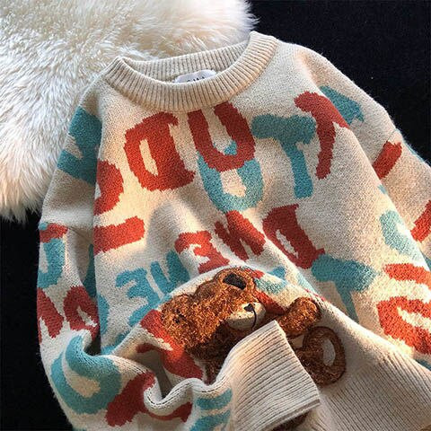 Γυναικεία πλεκτά goth Y2K μακρυμάνικο πουλόβερ πουλόβερ Γυναικεία φαρδιά γλυκά Γυναικεία Grunge Auttum Χειμερινά Ρούχα Γυναικεία πουλόβερ