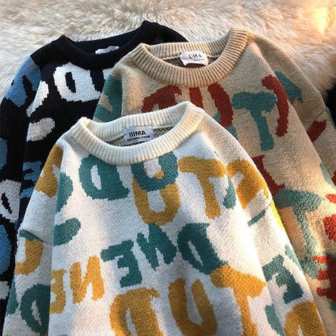 Γυναικεία πλεκτά goth Y2K μακρυμάνικο πουλόβερ πουλόβερ Γυναικεία φαρδιά γλυκά Γυναικεία Grunge Auttum Χειμερινά Ρούχα Γυναικεία πουλόβερ