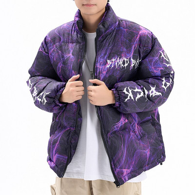 Muška zimska parka jakna Muški kaput s uličnim printom Muška ulična odjeća Modne jesenske debele tople jakne Ženski kaputi Muška odjeća