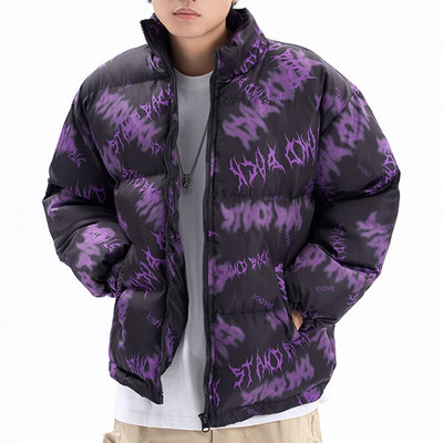 Muška zimska parka jakna Muški kaput s uličnim printom Muška ulična odjeća Modne jesenske debele tople jakne Ženski kaputi Muška odjeća