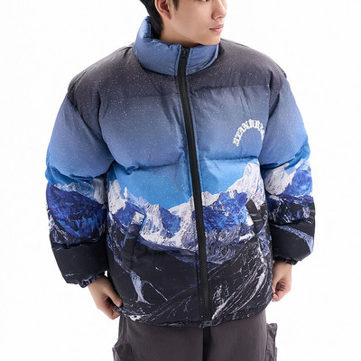 Muška zimska parka jakna Muški kaput s uličnim printom Muška ulična odjeća Modne jesenske debele tople jakne Ženski kaputi Muška odjeća