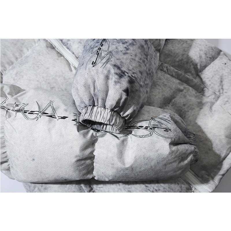 Férfi téli parkkabát Férfi High Street Print Kabát Férfi Utcai Ruha Divat Őszi Vastag Meleg dzsekik Női Kabátok Férfi Ruhák