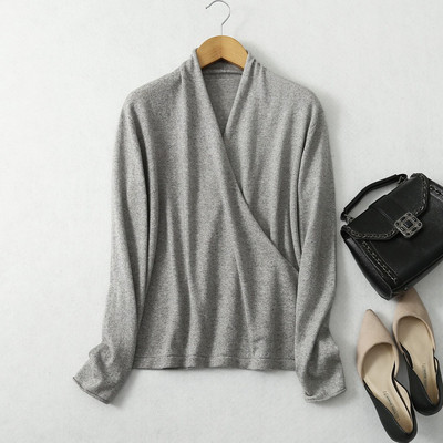 85%Mulberry Silk 15% Κασμίρ Πουλόβερ για γυναίκες v λαιμόκοψη Μακρυμάνικο πλεκτό ανοιξιάτικο μπλουζάκι Γυναικεία χειμωνιάτικα πουλόβερ 2022 πουλόβερ