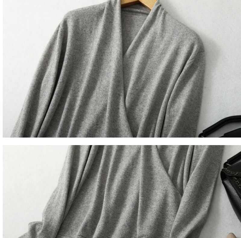 85%Mulberry Silk 15% Κασμίρ Πουλόβερ για γυναίκες v λαιμόκοψη Μακρυμάνικο πλεκτό ανοιξιάτικο μπλουζάκι Γυναικεία χειμωνιάτικα πουλόβερ 2022 πουλόβερ