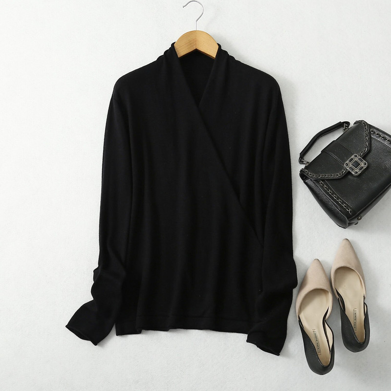 85%Mulberry Silk 15% Κασμίρ Πουλόβερ για γυναίκες v λαιμόκοψη Μακρυμάνικο πλεκτό ανοιξιάτικο μπλουζάκι Γυναικεία χειμωνιάτικα πουλόβερ 2022 πουλόβερ