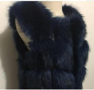 8-10 βήματα Μακρύτερο Χνουδωτό Γούνινο Παλτό Χειμώνας Γυναικείο Πολυτελές Faux Fox Fur Parkas Γούνινο λεπτό ψεύτικο γούνινο γιλέκο μόδας Εξωτερικά ρούχα από γούνα