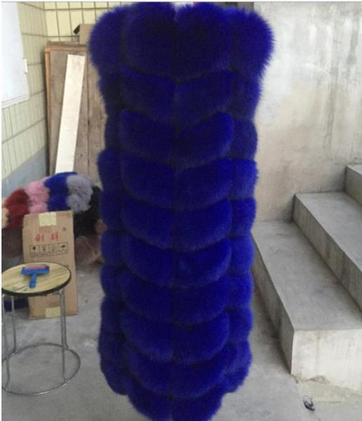 8-10 βήματα Μακρύτερο Χνουδωτό Γούνινο Παλτό Χειμώνας Γυναικείο Πολυτελές Faux Fox Fur Parkas Γούνινο λεπτό ψεύτικο γούνινο γιλέκο μόδας Εξωτερικά ρούχα από γούνα