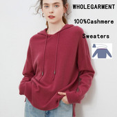 PILSĒTA APĢĒRBS 3D ADĪJUMS BEZŠŪVĒS Kašmira džemperi Puloveri Apkaklīti Vintage džemperis rudens ziemas ziemas kapuci sieviešu tops ar garām piedurknēm