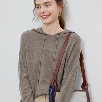 PILSĒTA APĢĒRBS 3D ADĪJUMS BEZŠŪVĒS Kašmira džemperi Puloveri Apkaklīti Vintage džemperis rudens ziemas ziemas kapuci sieviešu tops ar garām piedurknēm