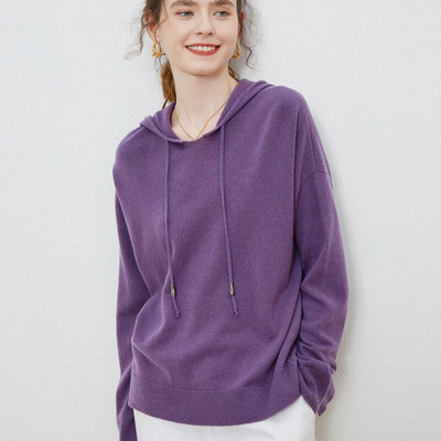 PILSĒTA APĢĒRBS 3D ADĪJUMS BEZŠŪVĒS Kašmira džemperi Puloveri Apkaklīti Vintage džemperis rudens ziemas ziemas kapuci sieviešu tops ar garām piedurknēm