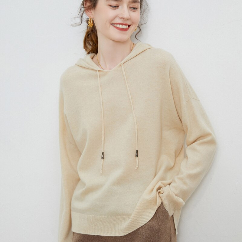 PILSĒTA APĢĒRBS 3D ADĪJUMS BEZŠŪVĒS Kašmira džemperi Puloveri Apkaklīti Vintage džemperis rudens ziemas ziemas kapuci sieviešu tops ar garām piedurknēm