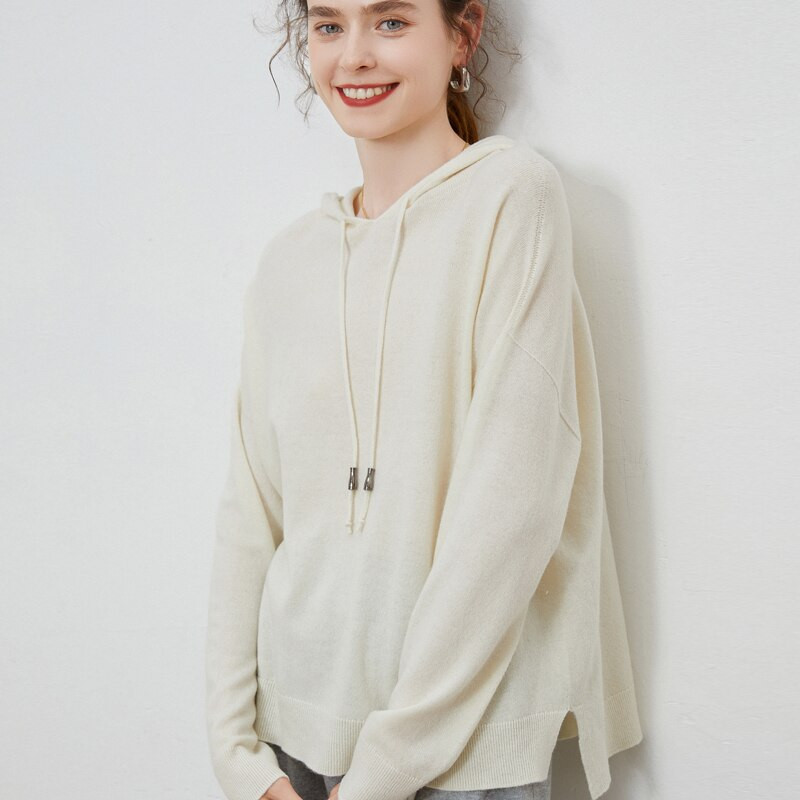 PILSĒTA APĢĒRBS 3D ADĪJUMS BEZŠŪVĒS Kašmira džemperi Puloveri Apkaklīti Vintage džemperis rudens ziemas ziemas kapuci sieviešu tops ar garām piedurknēm